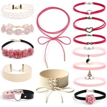 House Of Dasein Cute Pink Rope Chain Choker Collar Necklaces Bdsm Littles Ddlg - Pink