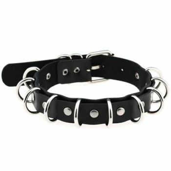 House Of Dasein 15 Colours Sexy Harajuku Necklaces Bdsm Choker Collar - Black