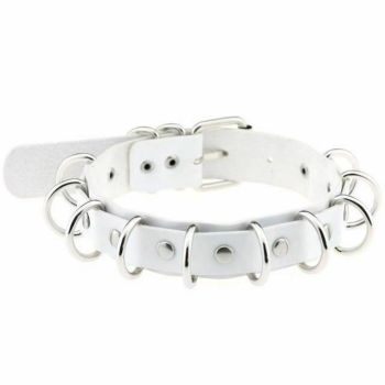 House Of Dasein 15 Colours Sexy Harajuku Necklaces Bdsm Choker Collar - White