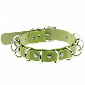 House Of Dasein 15 Colours Sexy Harajuku Necklaces Bdsm Choker Collar - Green