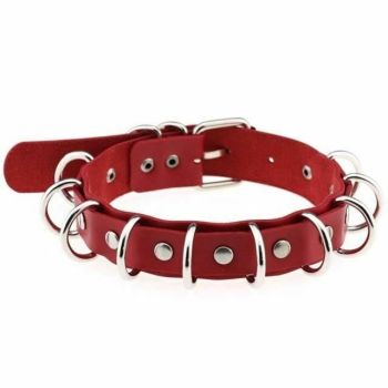 House Of Dasein 15 Colours Sexy Harajuku Necklaces Bdsm Choker Collar - Red