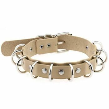 House Of Dasein 15 Colours Sexy Harajuku Necklaces Bdsm Choker Collar - Nude