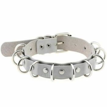 House Of Dasein 15 Colours Sexy Harajuku Necklaces Bdsm Choker Collar - Grey