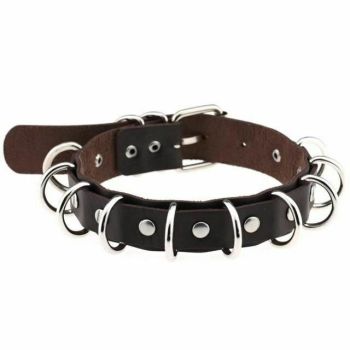 House Of Dasein 15 Colours Sexy Harajuku Necklaces Bdsm Choker Collar - Coffee