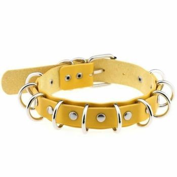 House Of Dasein 15 Colours Sexy Harajuku Necklaces Bdsm Choker Collar - Yellow