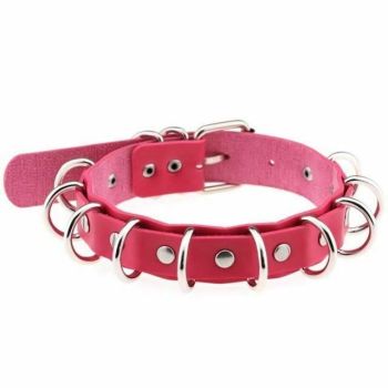 House Of Dasein 15 Colours Sexy Harajuku Necklaces Bdsm Choker Collar - Rose