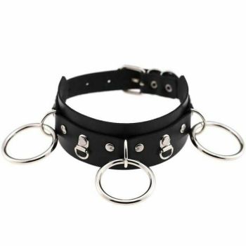 House Of Dasein Ring Collar Sexy Choker Harajuku All Colours Gothic - Black