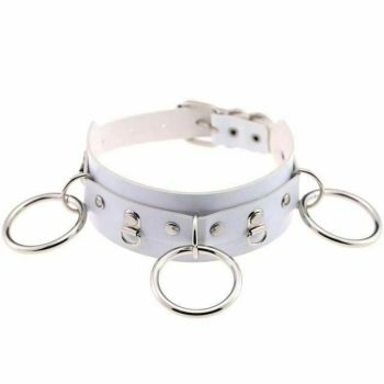 House Of Dasein Ring Collar Sexy Choker Harajuku All Colours Gothic - White