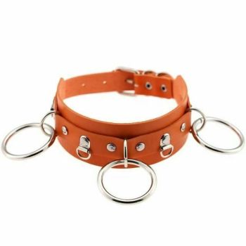 House Of Dasein Ring Collar Sexy Choker Harajuku All Colours Gothic - Orange