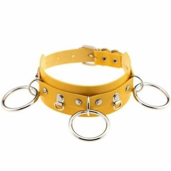 House Of Dasein Ring Collar Sexy Choker Harajuku All Colours Gothic - Yellow