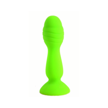 House Of Dasein Colourful Silicone Butt Plug Beads Suction Cup Anal Trainer Beginners - Green - Style B
