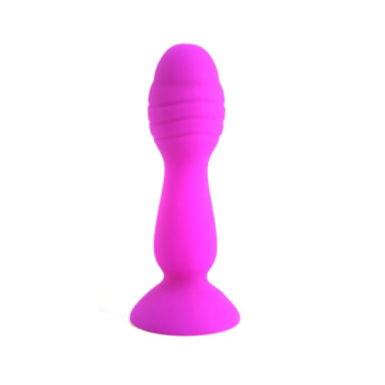 House Of Dasein Colourful Silicone Butt Plug Beads Suction Cup Anal Trainer Beginners - Purple - Style B