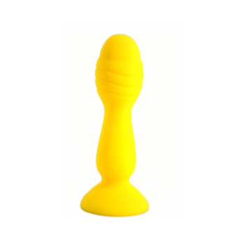 House Of Dasein Colourful Silicone Butt Plug Beads Suction Cup Anal Trainer Beginners - Yellow - Style B