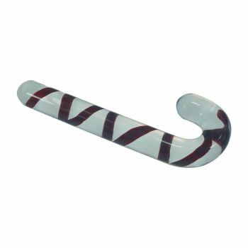 House Of Dasein Huge Pyrex Glass Dildo Christmas Candy Cane Anal Plug Dong