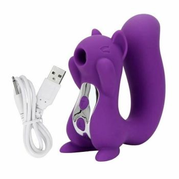 House Of Dasein Novelty Squirrel Vibrator Sucking Vibrating Clitoris Suction Nipple Play Women - Purple