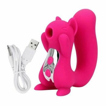 House Of Dasein Novelty Squirrel Vibrator Sucking Vibrating Clitoris Suction Nipple Play Women - Rose Red