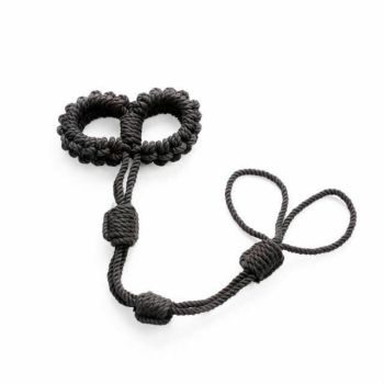 House Of Dasein Shibari Rope Handcuffs Leash Restraints Bdsm Bondage Submissive Play - Black