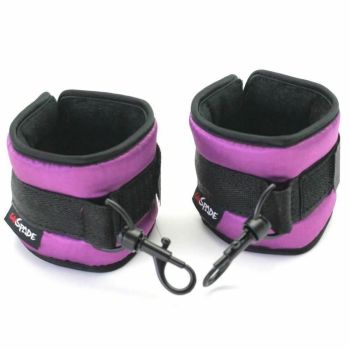 House Of Dasein Satin Ankle Cuffs Bedroom Sex Restraints Bondage Bdsm Toys Kink - Purple