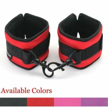 House Of Dasein Satin Ankle Cuffs Bedroom Sex Restraints Bondage Bdsm Toys Kink - Red