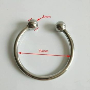 House Of Dasein Stainless Steel Metal Glans Penis Delay Training Half Circle Cock Ring Men - 35Mm