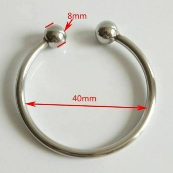 House Of Dasein Stainless Steel Metal Glans Penis Delay Training Half Circle Cock Ring Men - 40Mm