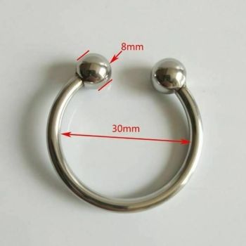 House Of Dasein Stainless Steel Metal Glans Penis Delay Training Half Circle Cock Ring Men - 30Mm