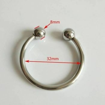 House Of Dasein Stainless Steel Metal Glans Penis Delay Training Half Circle Cock Ring Men - 32Mm