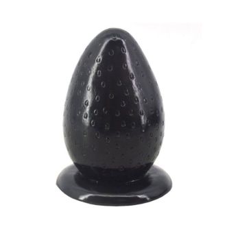 House Of Dasein Big Huge Anal Plug With Suction Cup Novelty Strawberry Butt - Black