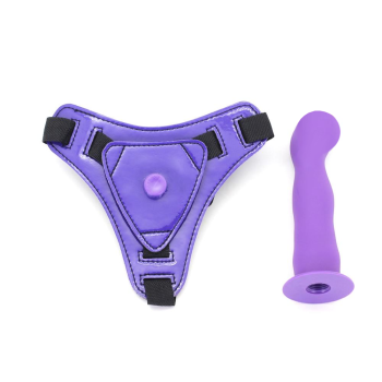 House Of Dasein Dildo With Harness Strapon Panties Purple Pink Black Dong - Purple