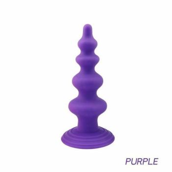 House Of Dasein Silicone Anal Dildo Prostate Massager Strong Suction Cup Butt Plug - Purple