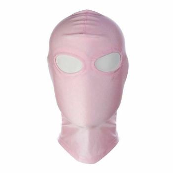 House Of Dasein Pink Purple Bdsm Stretchy Hood Open Mouth Holes Full Mask Bondage Restraints - Pink - Eye Holes