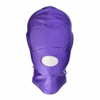 House Of Dasein Pink Purple Bdsm Stretchy Hood Open Mouth Holes Full Mask Bondage Restraints - Purple - Mouth Hole