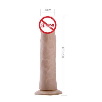 House Of Dasein Colourful Realistic Jelly Dildo Deep Throat Training Suction Cup Base - Flesh - 18.5Cm