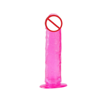 House Of Dasein Colourful Realistic Jelly Dildo Deep Throat Training Suction Cup Base - Pink - 18.5Cm