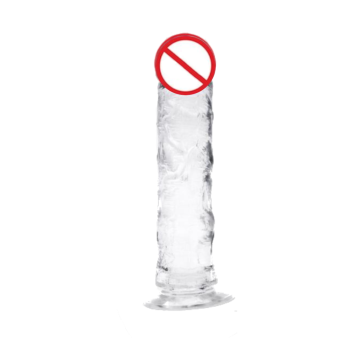 House Of Dasein Colourful Realistic Jelly Dildo Deep Throat Training Suction Cup Base - Clear - 20Cm