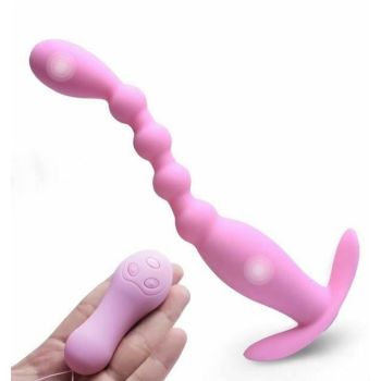 House Of Dasein Wireless Control Anal Beads Vibrator Prostate Massager Butt Plug - Pink