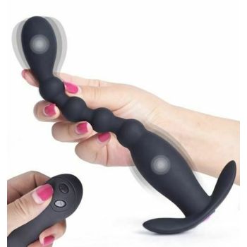 House Of Dasein Wireless Control Anal Beads Vibrator Prostate Massager Butt Plug - Black