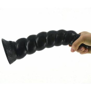 House Of Dasein Thick Spiral Big Dildo Long Anal Plug Dong Suction Cup Masturbation Large - Black