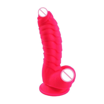 House Of Dasein Dinosaur Scales Dildo With Suction Cup Monster Dong Cock And Balls Masturbation - Rose Red