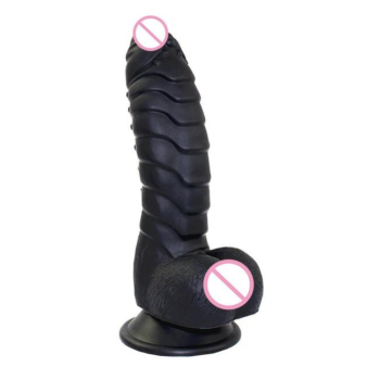 House Of Dasein Dinosaur Scales Dildo With Suction Cup Monster Dong Cock And Balls Masturbation - Black