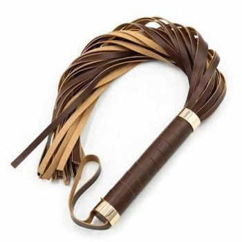 House Of Dasein Brown Or Black Flogger Spanking Sex Toy Bdsm Bondage Restraints - Brown