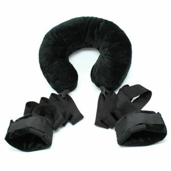 House Of Dasein Pink / Black Shape Pillow Nylon Straps And Cuffs Bdsm Bondage Restraints - Black