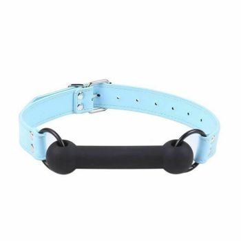 House Of Dasein Pink Blue Silicone Dog Bone Gag Puppy Pony Pet Play Bdsm Bondage Restraints - Blue