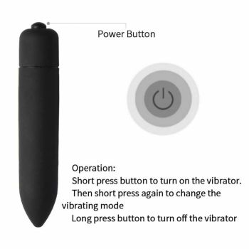 House Of Dasein Powerful Frequency Black Mini Vibrator Clitoris G Spot Stimulator - Black