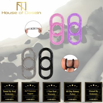 House Of Dasein Stretchy Silicone Penis Cock And Balls Ring Erection Enhancer Men - Purple