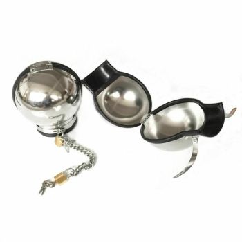 House Of Dasein Metal Handcuffs Sensory Deprivation Mitts Bondage Fetish Restraints - Pink - Female