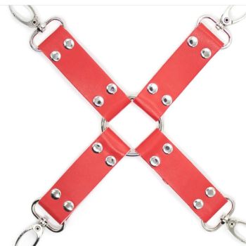 House Of Dasein Hogtie Restraints Set Bdsm Beginners Bondage Kit Kink Fetish - Red