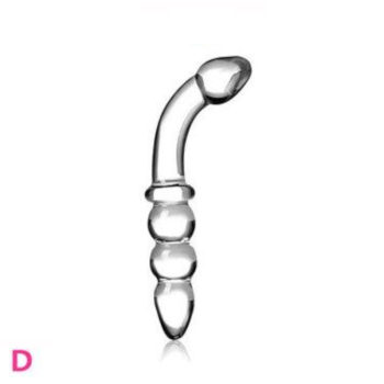 House Of Dasein 12 Styles Dildo Smooth Glass Anal Beads Double Ended Dong Butt Plug - Style D