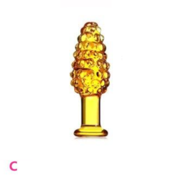 House Of Dasein 12 Styles Dildo Smooth Glass Anal Beads Double Ended Dong Butt Plug - Style C