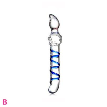 House Of Dasein 12 Styles Dildo Smooth Glass Anal Beads Double Ended Dong Butt Plug - Style B